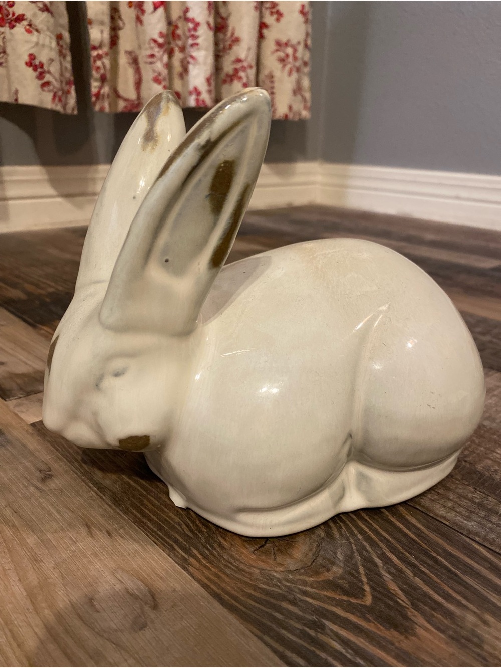 Cream Ceramic Rabbit Figurine